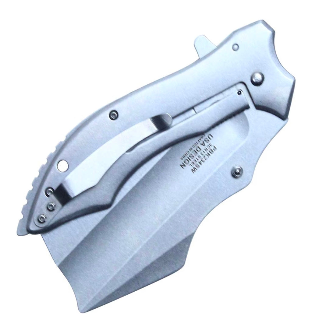 Buck shot 9.75" GIANT Flip Open Folding Cleaver Survival Pocket Knife (PBK234SW)