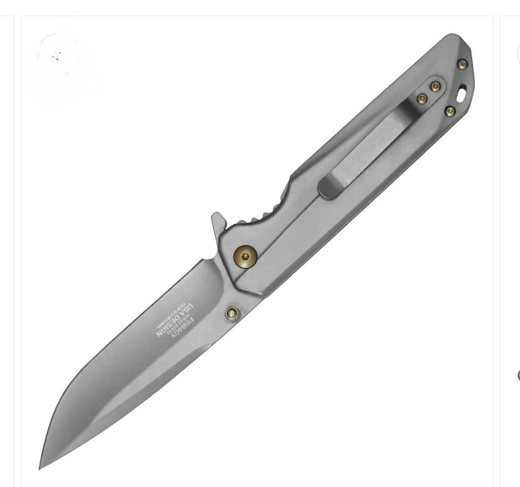 Wartech - 7.75" Stainless Steel | Ball Bearing Pocket Knife