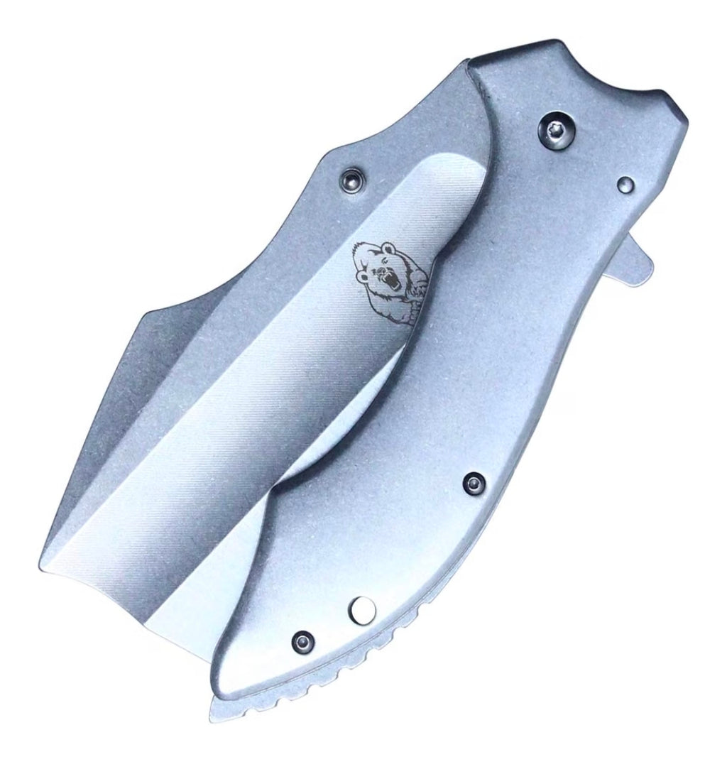Buck shot 9.75" GIANT Flip Open Folding Cleaver Survival Pocket Knife (PBK234SW)